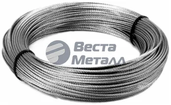 Трос нержавеющий DIN 3055 16 мм 7х19 А4 Трос нержавеющий DIN 3055 16 мм 7х19 А4
