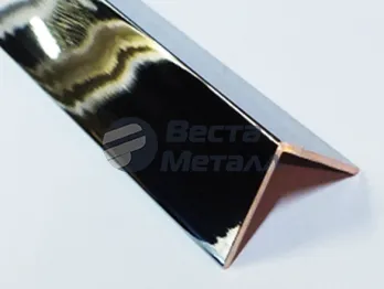 Уголок зеркальный нержавеющий 40х40х1.5 AISI 304 (08Х18Н10)