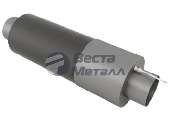 Труба ППУ ПЭ с металлической заглушкой изоляции 9Г2С 89x4